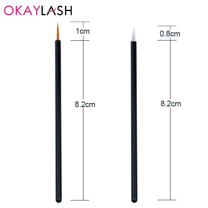 OKAYL - Pinceaux Réutilisables pour Nail Art et Maquillage : Lot de 50 Outils Polyvalents pour Eyeliner et Peinture