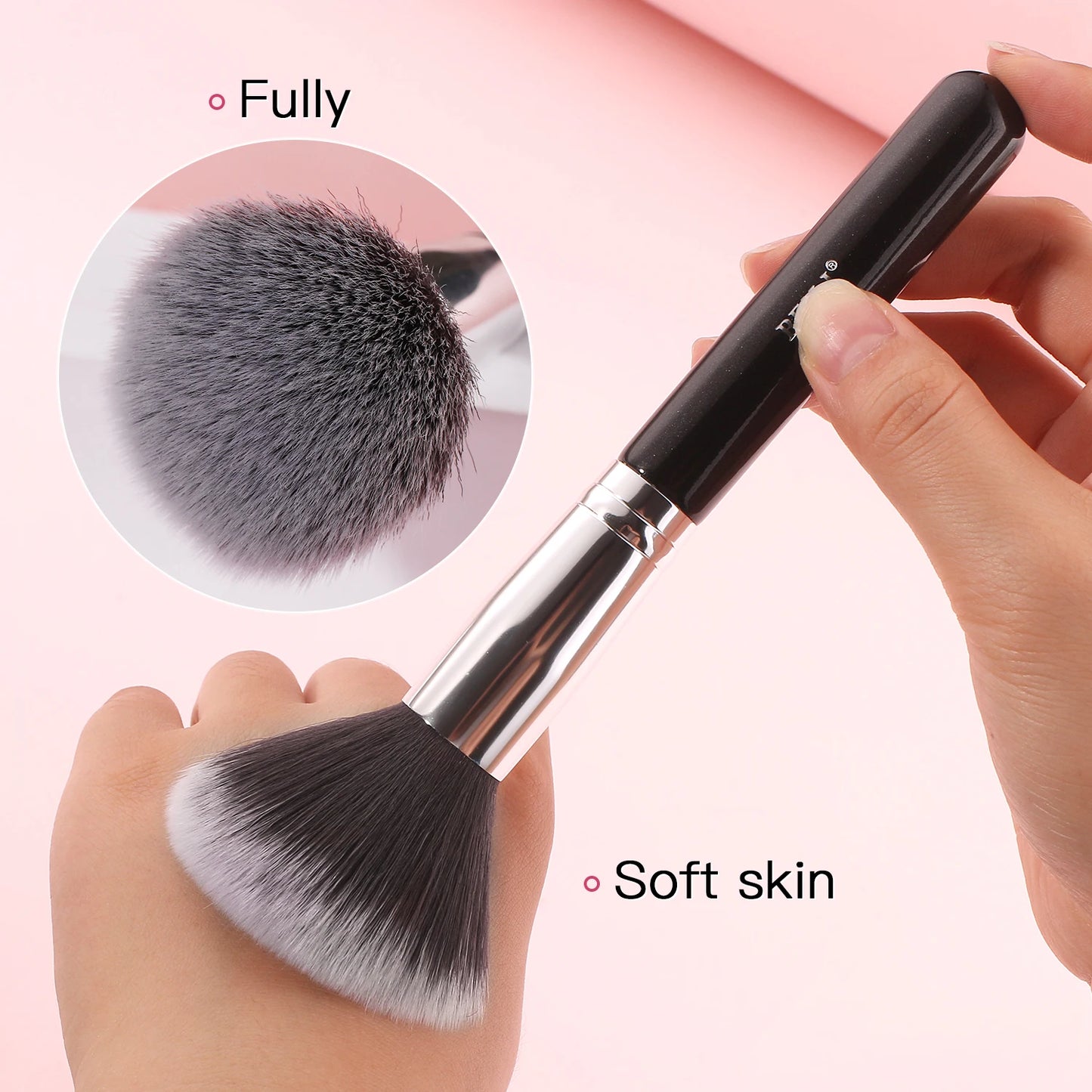 BEILI - Ensemble de Pinceaux de Maquillage Professionnels : Fibre Naturelle pour Fond de Teint, Poudre et Contour