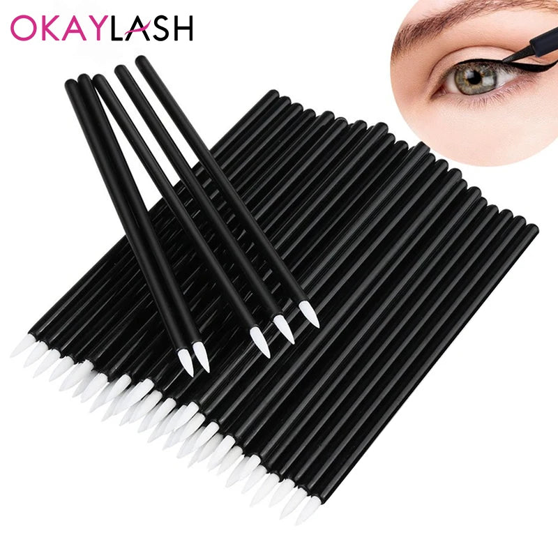 OKAYL - Pinceaux Réutilisables pour Nail Art et Maquillage : Lot de 50 Outils Polyvalents pour Eyeliner et Peinture