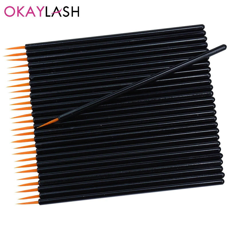 OKAYL - Pinceaux Réutilisables pour Nail Art et Maquillage : Lot de 50 Outils Polyvalents pour Eyeliner et Peinture