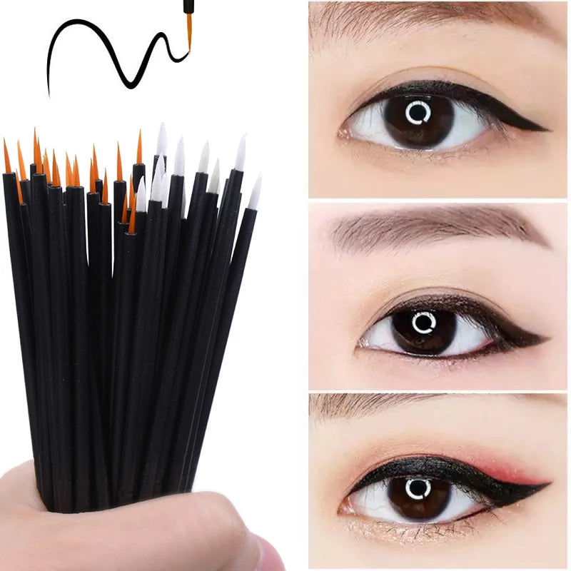 OKAYL - Pinceaux Réutilisables pour Nail Art et Maquillage : Lot de 50 Outils Polyvalents pour Eyeliner et Peinture