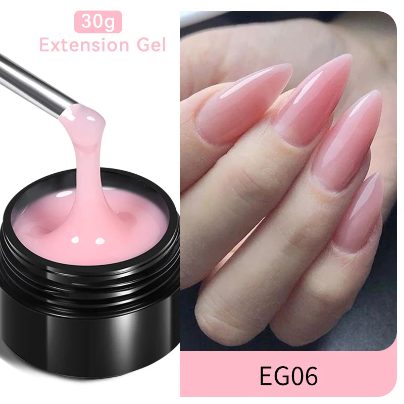 Gel de Construction UV Laiteux - Extension et Renforcement des Ongles