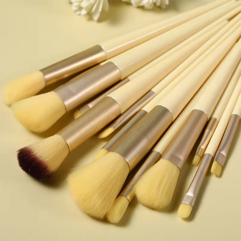 Ensemble de pinceaux de maquillage professionnels - 13/15 pièces avec sac, pour fond de teint, fard à joues et beauté
