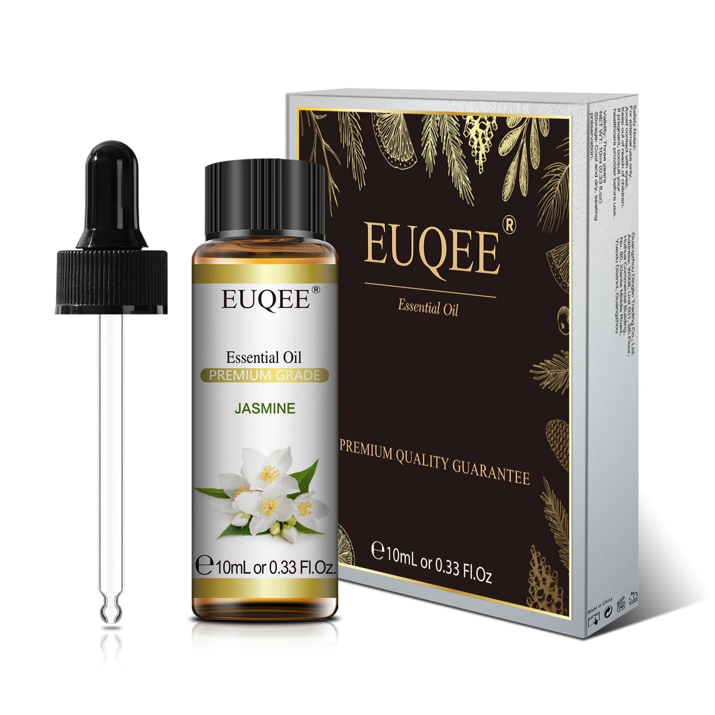 EUQEE-Huile essentielle végétale naturelle avec compte-gouttes pour diffuseur, humidificateur.
