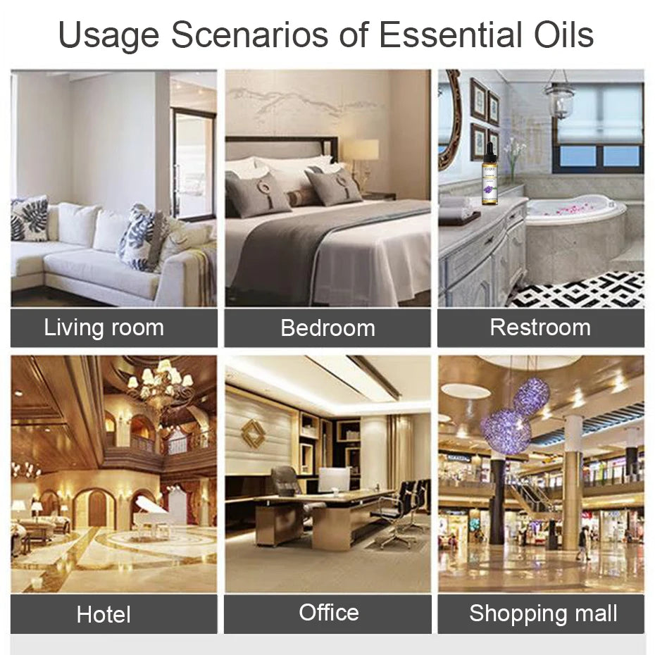 EUQEE-Huile essentielle végétale naturelle avec compte-gouttes pour diffuseur, humidificateur.