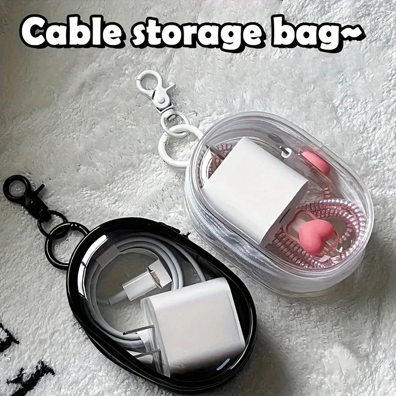 Mini Sac de Rangement Transparent avec Fermeture Éclair - Compact, Polyvalent