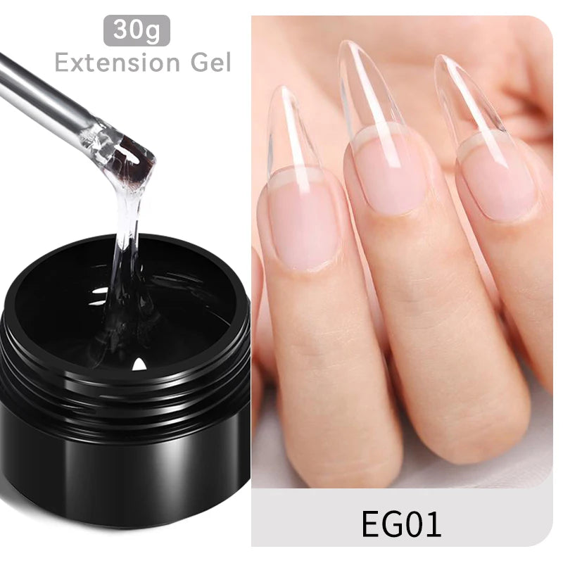 Gel de Construction UV Laiteux - Extension et Renforcement des Ongles