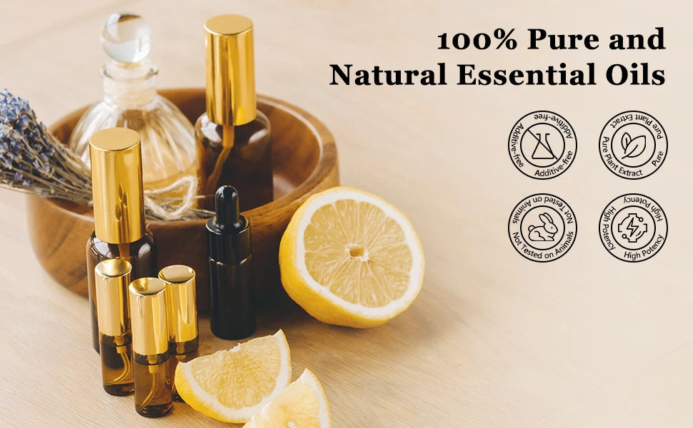 EUQEE-Huile essentielle végétale naturelle avec compte-gouttes pour diffuseur, humidificateur.
