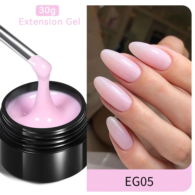 Gel de Construction UV Laiteux - Extension et Renforcement des Ongles