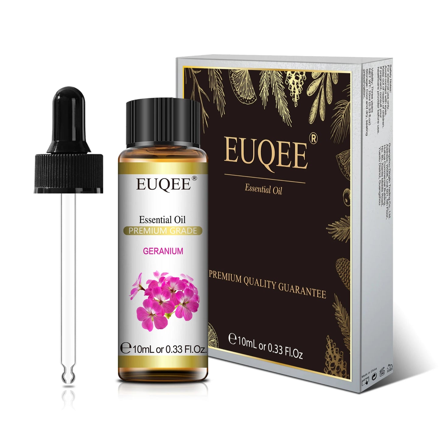 EUQEE-Huile essentielle végétale naturelle avec compte-gouttes pour diffuseur, humidificateur.