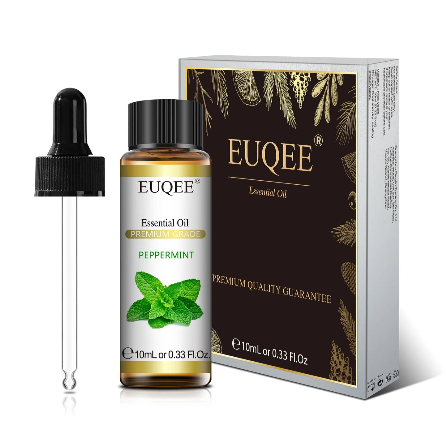 EUQEE-Huile essentielle végétale naturelle avec compte-gouttes pour diffuseur, humidificateur.