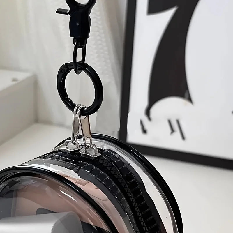 Mini Sac de Rangement Transparent avec Fermeture Éclair - Compact, Polyvalent