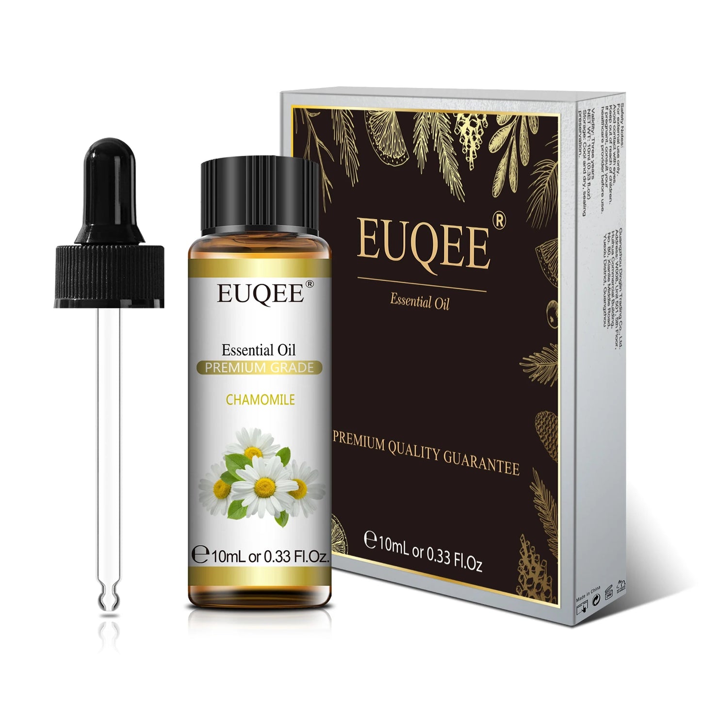 EUQEE-Huile essentielle végétale naturelle avec compte-gouttes pour diffuseur, humidificateur.