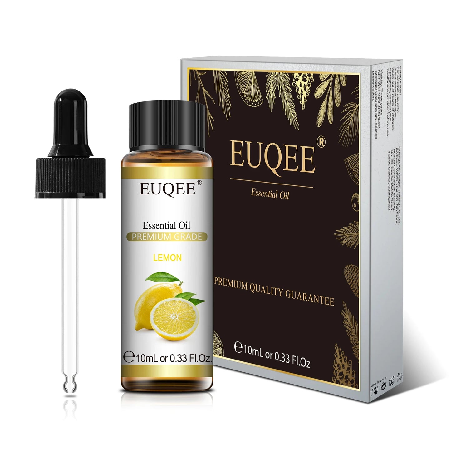 EUQEE-Huile essentielle végétale naturelle avec compte-gouttes pour diffuseur, humidificateur.