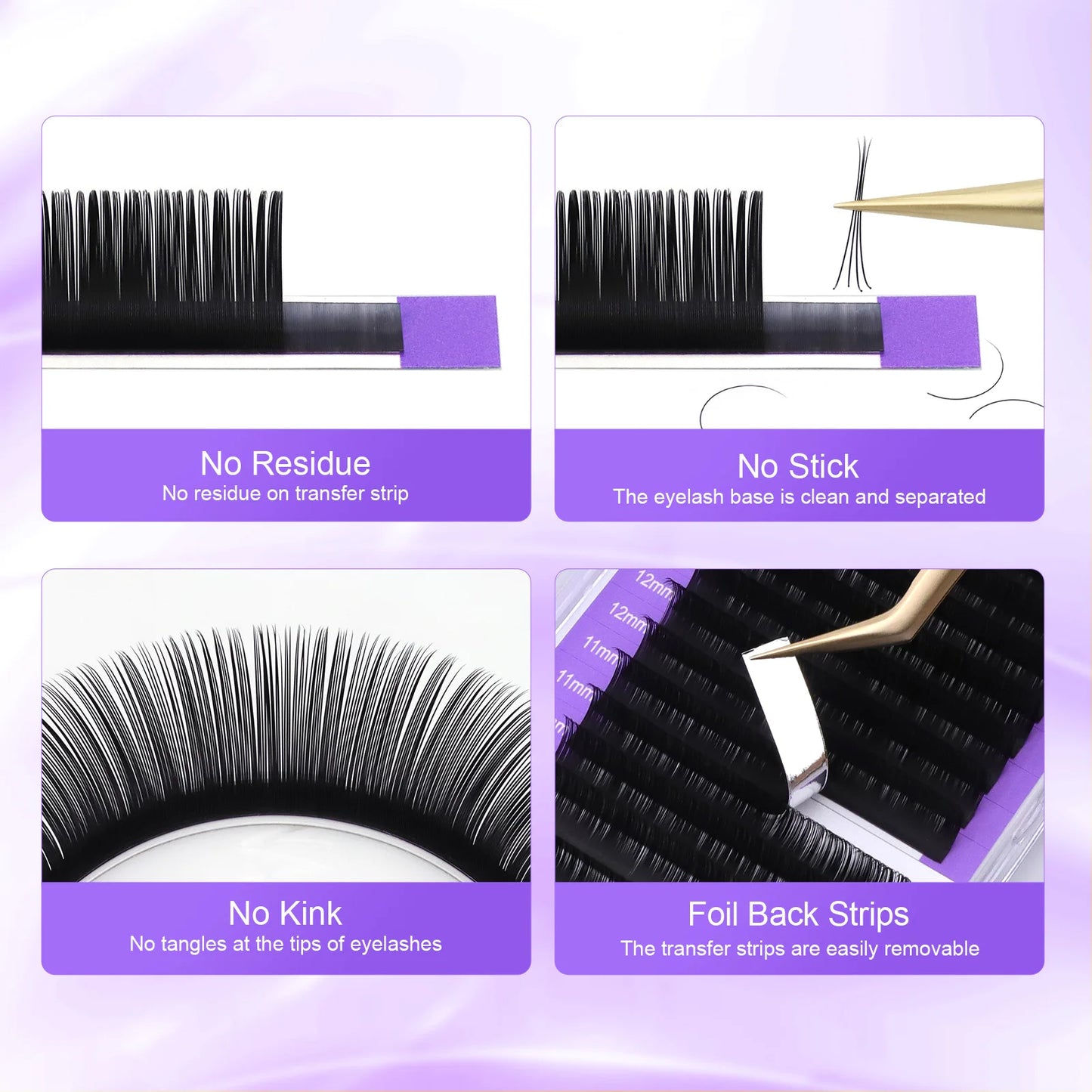 Faux Cils Individuels Nagaraku : Extensions en Vison Doux pour un Maquillage Classique Professionnel