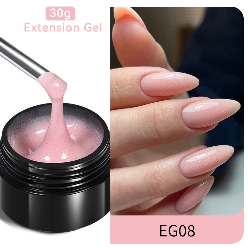 Gel de Construction UV Laiteux - Extension et Renforcement des Ongles