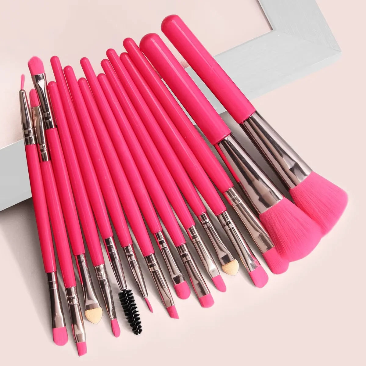 Ensemble de pinceaux de maquillage professionnels - 13/15 pièces avec sac, pour fond de teint, fard à joues et beauté