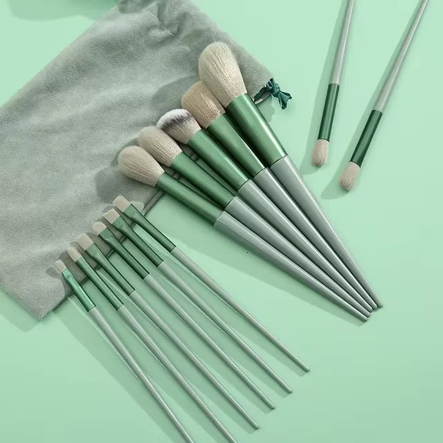 Ensemble de pinceaux de maquillage professionnels - 13/15 pièces avec sac, pour fond de teint, fard à joues et beauté