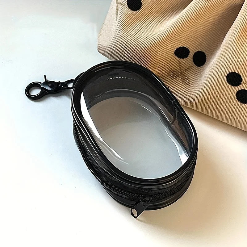 Mini Sac de Rangement Transparent avec Fermeture Éclair - Compact, Polyvalent