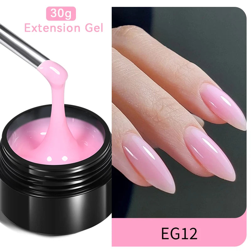 Gel de Construction UV Laiteux - Extension et Renforcement des Ongles