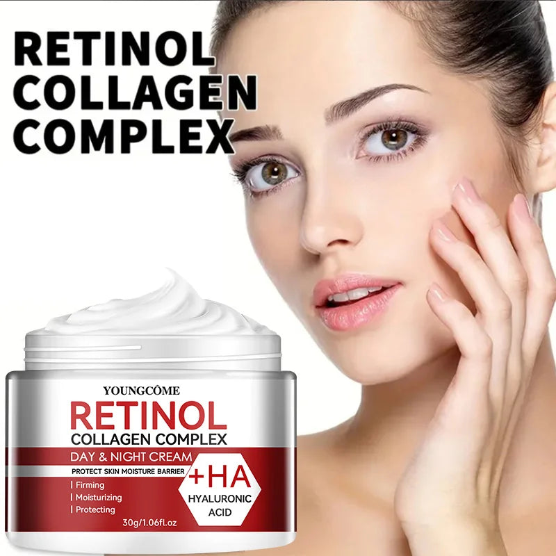 Crème hydratante au collagène de rétinol, soin du visage, nourrit en profondeur, adaptée aux peaux sèches et rugueuses, crème anti-âge