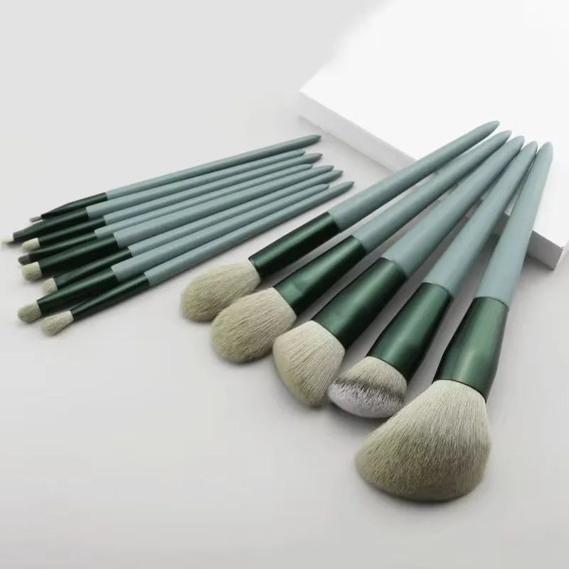 Ensemble de pinceaux de maquillage professionnels - 13/15 pièces avec sac, pour fond de teint, fard à joues et beauté