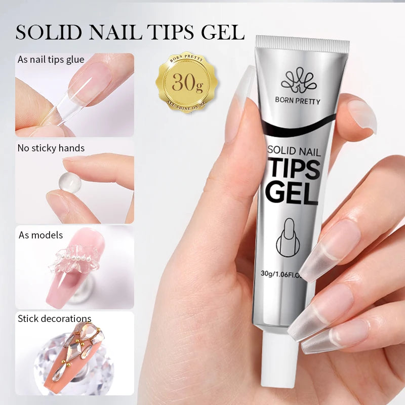 Gel de Construction UV Laiteux - Extension et Renforcement des Ongles