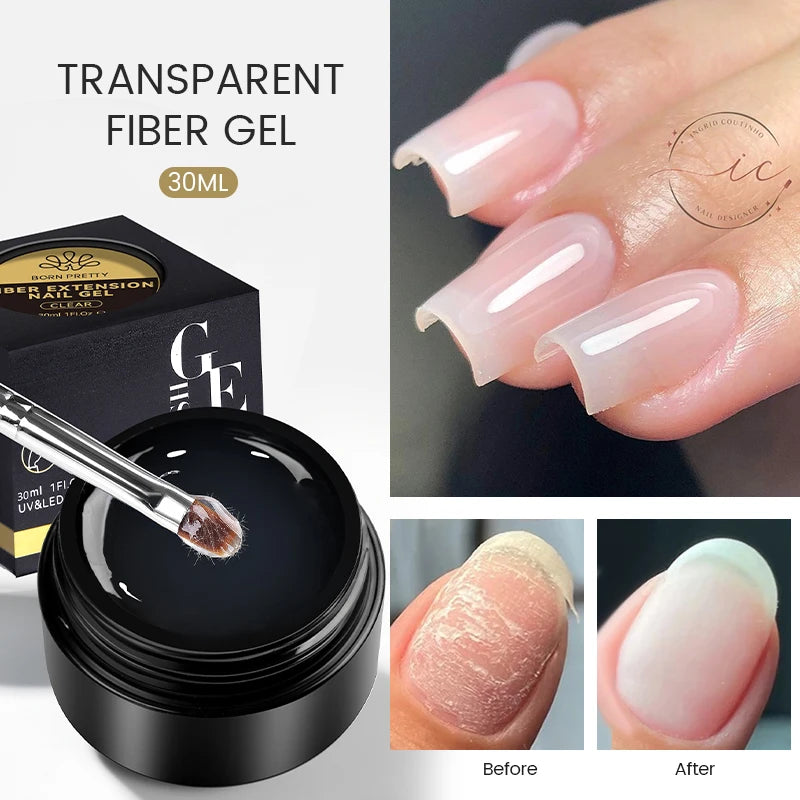 Gel de Construction UV Laiteux - Extension et Renforcement des Ongles