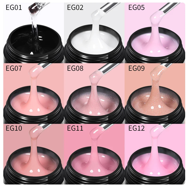 Gel de Construction UV Laiteux - Extension et Renforcement des Ongles