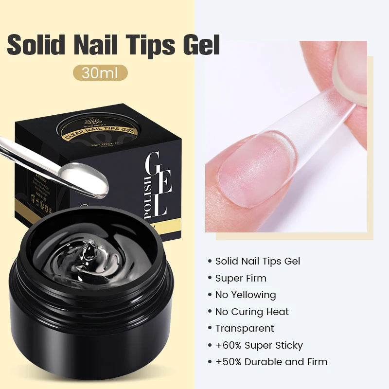 Gel de Construction UV Laiteux - Extension et Renforcement des Ongles