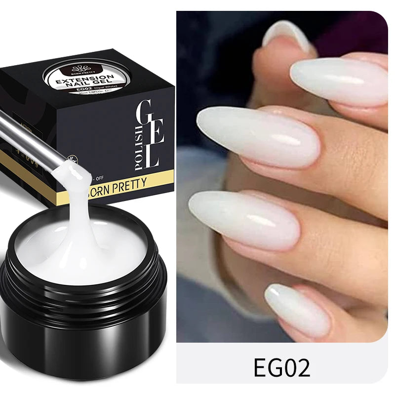 Gel de Construction UV Laiteux - Extension et Renforcement des Ongles