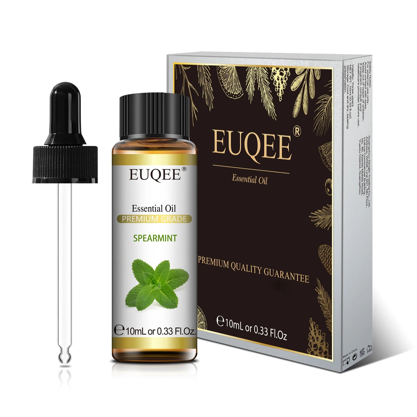 EUQEE-Huile essentielle végétale naturelle avec compte-gouttes pour diffuseur, humidificateur.