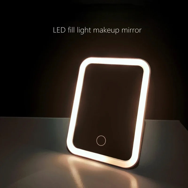 Miroir de Maquillage Pliable à Écran Tactile LED