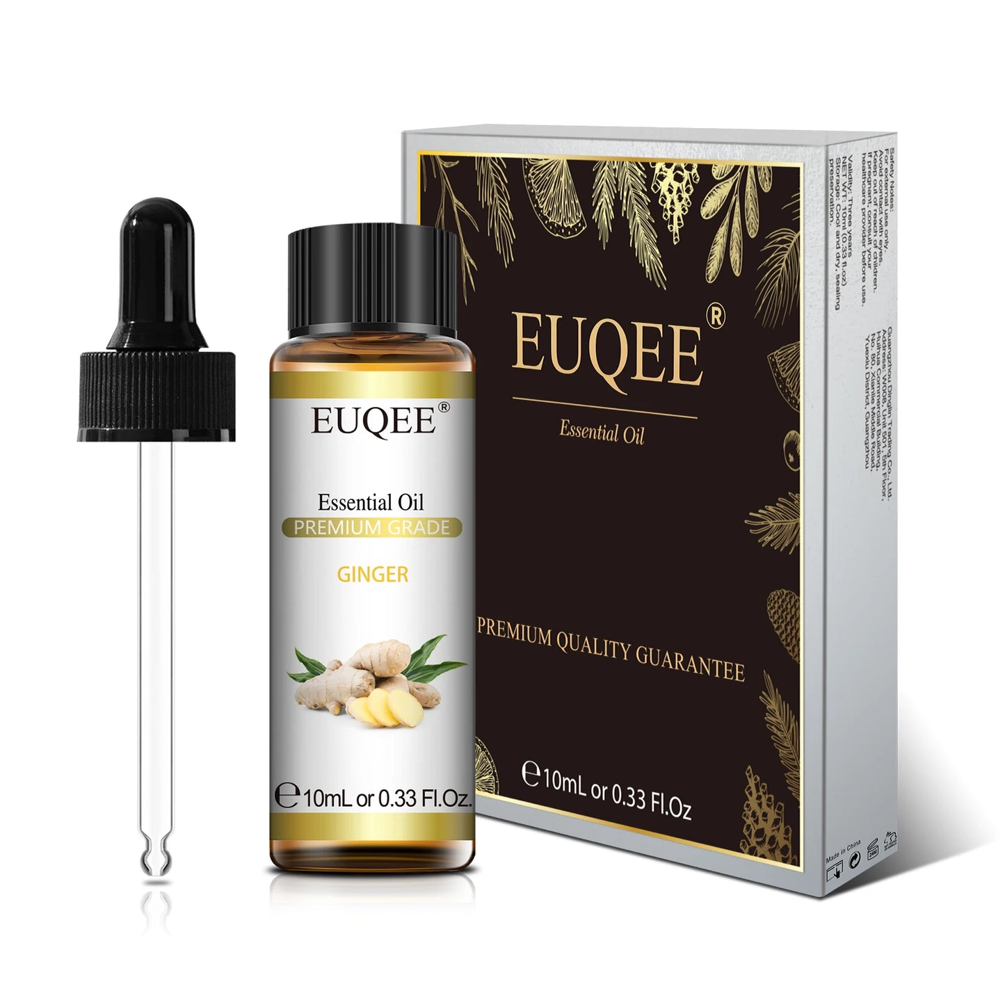 EUQEE-Huile essentielle végétale naturelle avec compte-gouttes pour diffuseur, humidificateur.