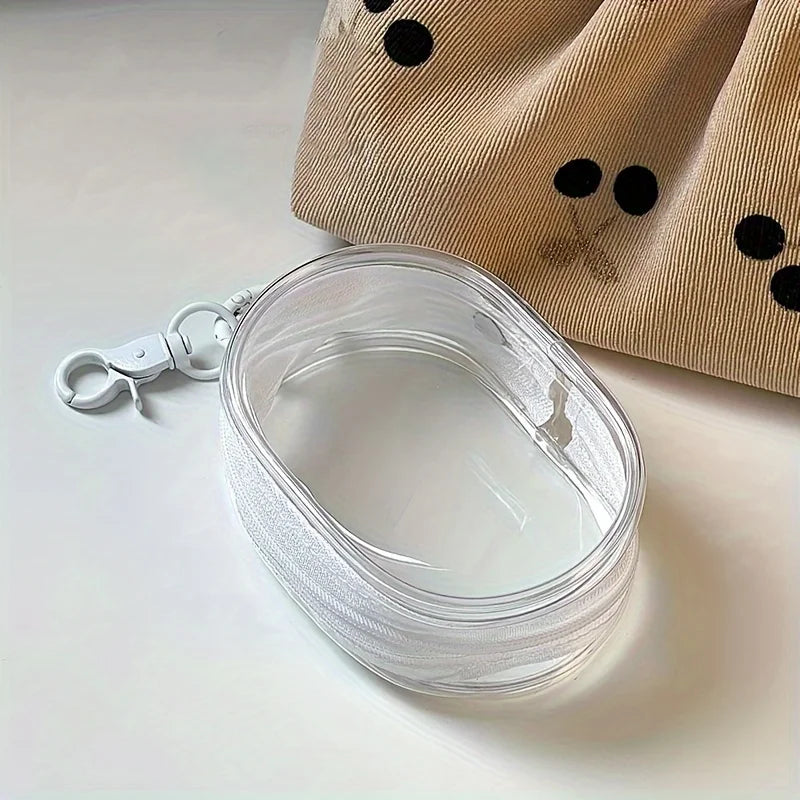 Mini Sac de Rangement Transparent avec Fermeture Éclair - Compact, Polyvalent