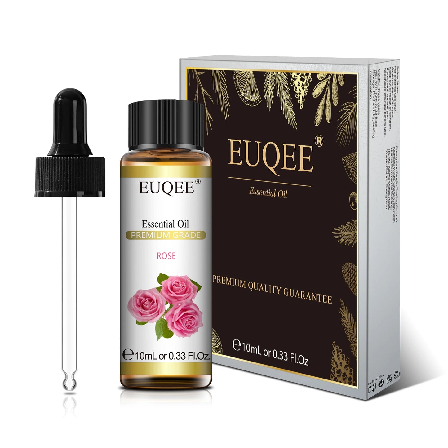 EUQEE-Huile essentielle végétale naturelle avec compte-gouttes pour diffuseur, humidificateur.