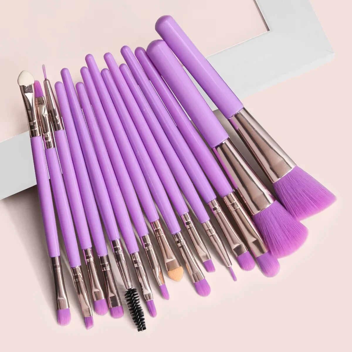 Ensemble de pinceaux de maquillage professionnels - 13/15 pièces avec sac, pour fond de teint, fard à joues et beauté