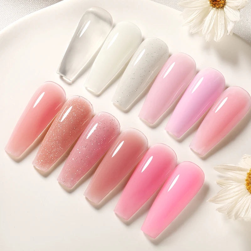 Gel de Construction UV Laiteux - Extension et Renforcement des Ongles