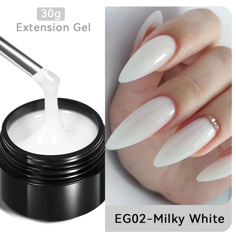 Gel de Construction UV Laiteux - Extension et Renforcement des Ongles