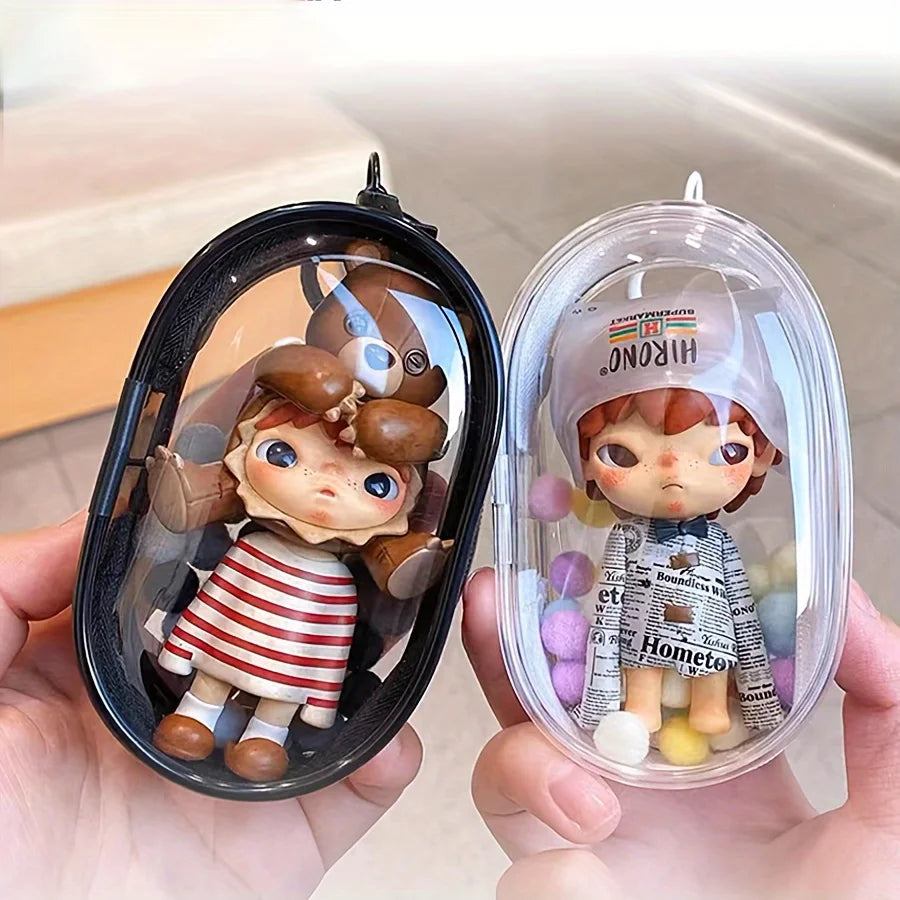 Mini Sac de Rangement Transparent avec Fermeture Éclair - Compact, Polyvalent