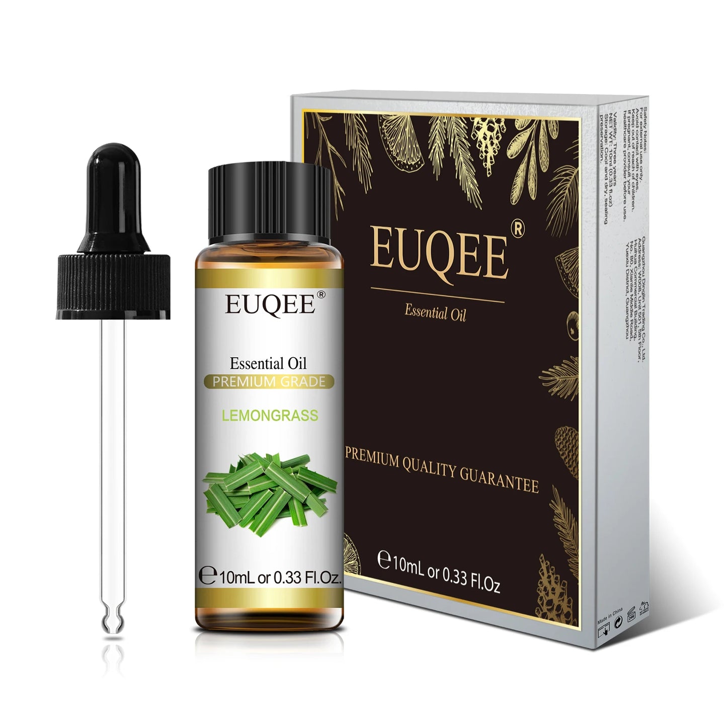 EUQEE-Huile essentielle végétale naturelle avec compte-gouttes pour diffuseur, humidificateur.