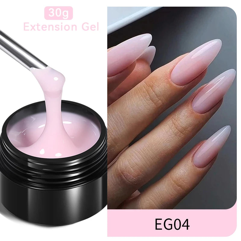Gel de Construction UV Laiteux - Extension et Renforcement des Ongles