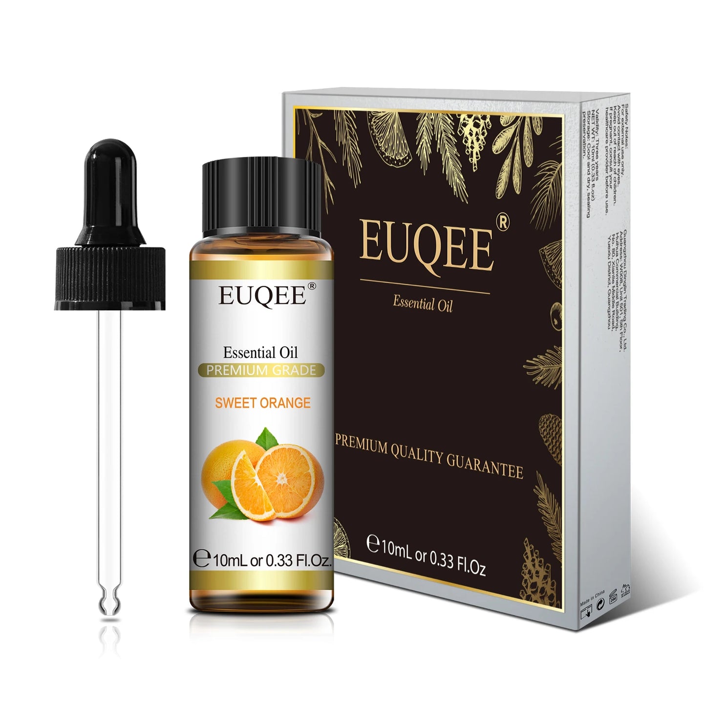 EUQEE-Huile essentielle végétale naturelle avec compte-gouttes pour diffuseur, humidificateur.