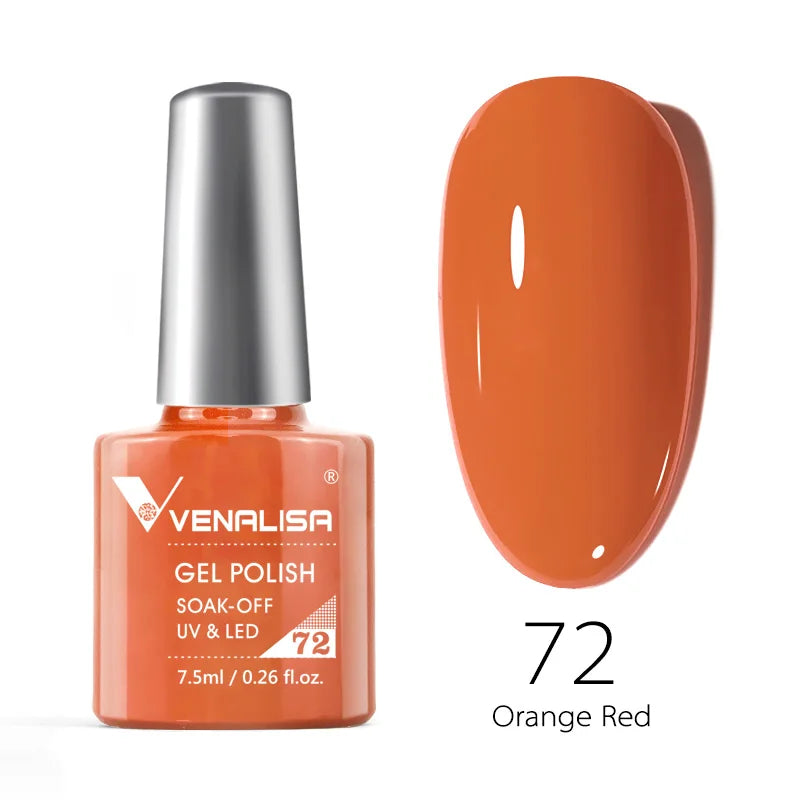 VENALISA – Vernis à Ongles Gel Semi-Permanent 7,5 ml, 120 Couleurs, UV/LED, Effet Paillettes, Formule Organique et Facile à Dissoudre