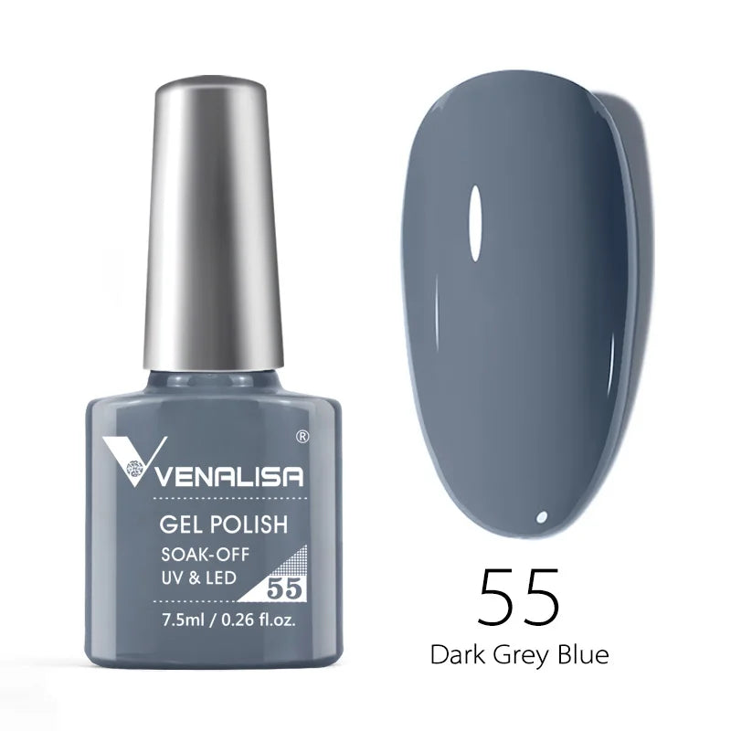 VENALISA – Vernis à Ongles Gel Semi-Permanent 7,5 ml, 120 Couleurs, UV/LED, Effet Paillettes, Formule Organique et Facile à Dissoudre