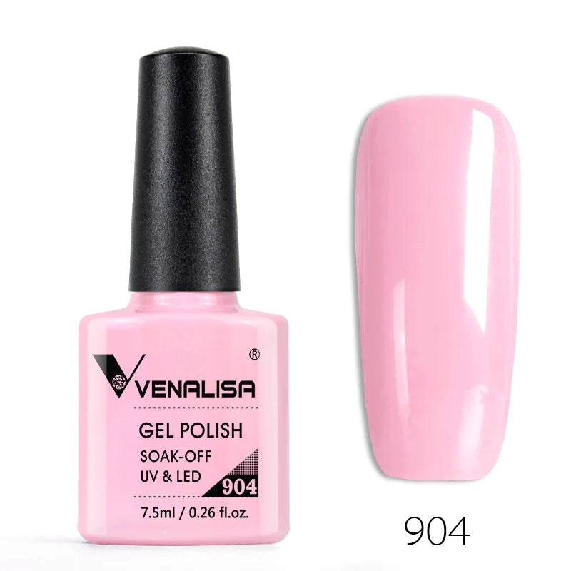 VENALISA – Vernis à Ongles Gel Semi-Permanent 7,5 ml, 120 Couleurs, UV/LED, Effet Paillettes, Formule Organique et Facile à Dissoudre