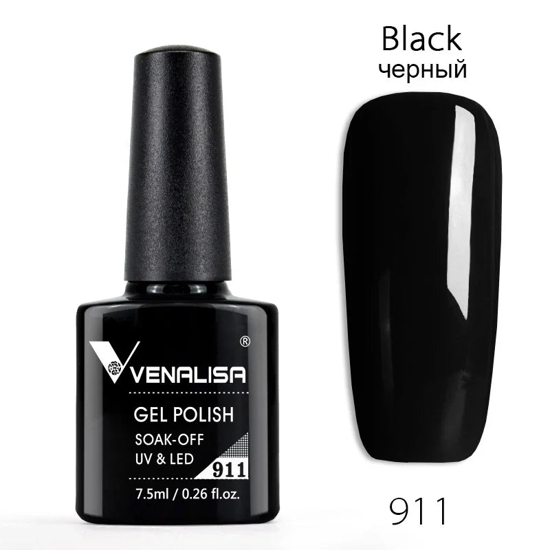 VENALISA – Vernis à Ongles Gel Semi-Permanent 7,5 ml, 120 Couleurs, UV/LED, Effet Paillettes, Formule Organique et Facile à Dissoudre