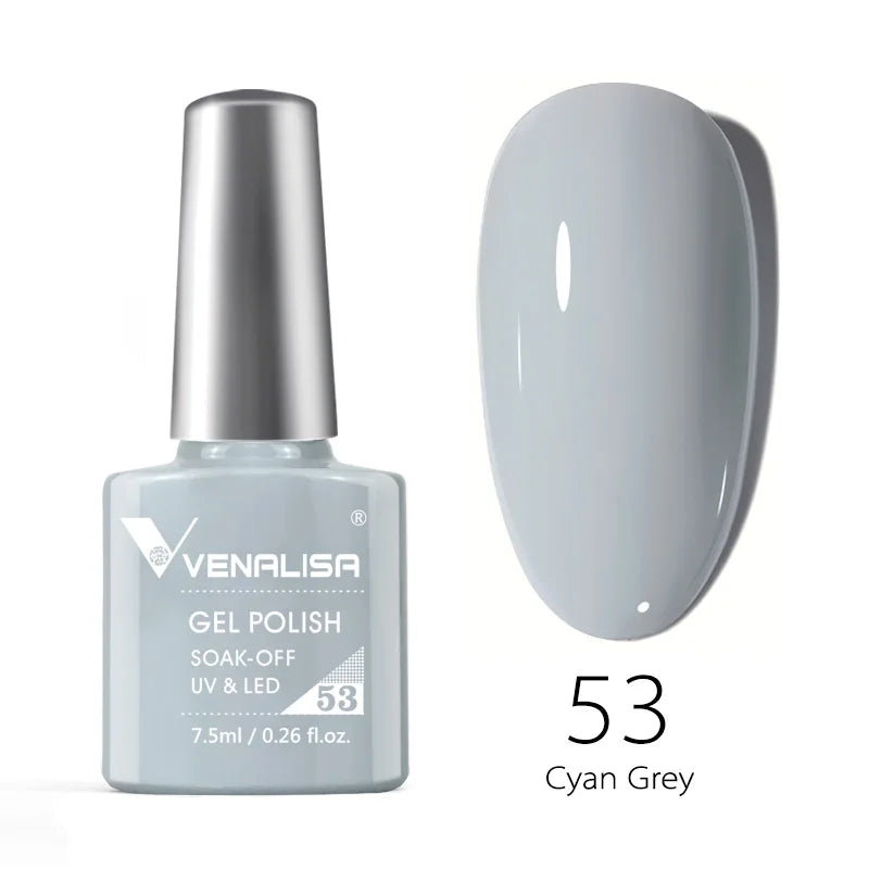 VENALISA – Vernis à Ongles Gel Semi-Permanent 7,5 ml, 120 Couleurs, UV/LED, Effet Paillettes, Formule Organique et Facile à Dissoudre