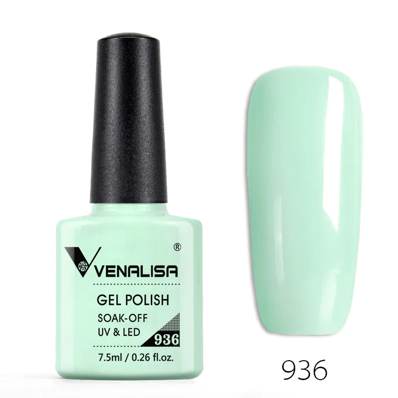 VENALISA – Vernis à Ongles Gel Semi-Permanent 7,5 ml, 120 Couleurs, UV/LED, Effet Paillettes, Formule Organique et Facile à Dissoudre