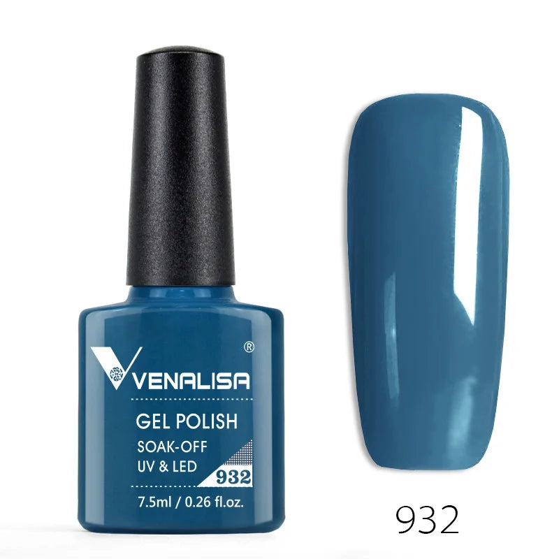 VENALISA – Vernis à Ongles Gel Semi-Permanent 7,5 ml, 120 Couleurs, UV/LED, Effet Paillettes, Formule Organique et Facile à Dissoudre
